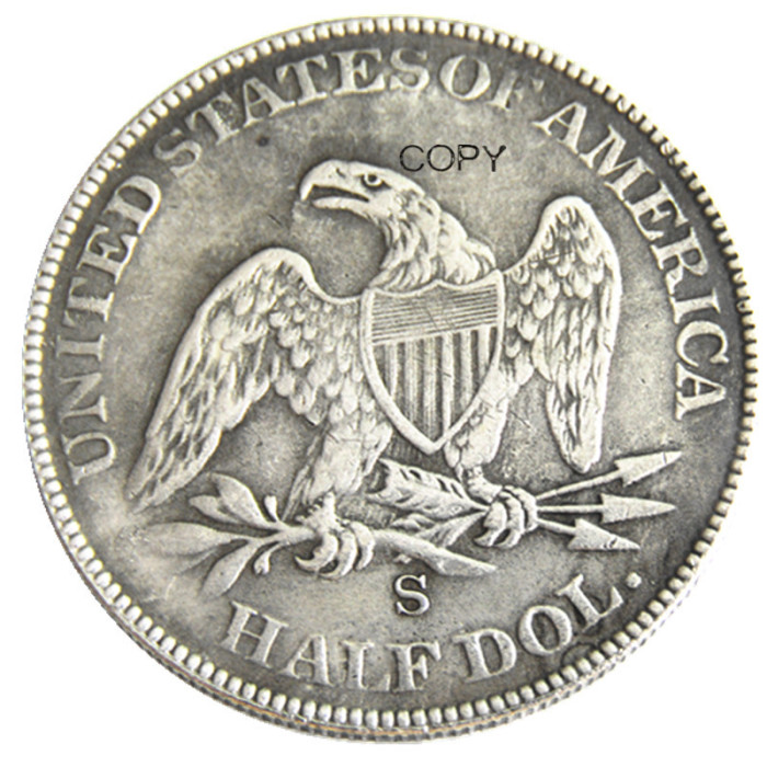 US 1862S Liberty Seated Half Dollar Silver Plated Copy Coins
