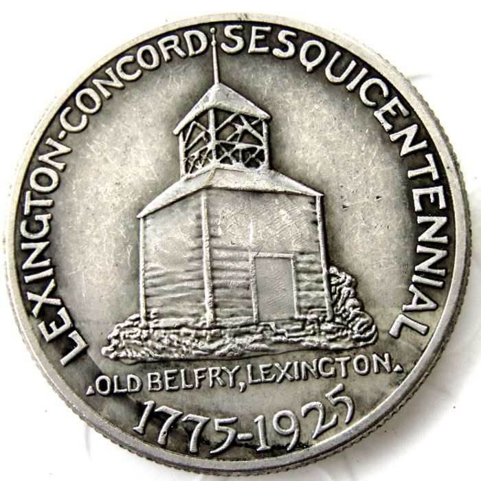 USA 1925 U.S. Lexington Half Dollar Commemorative Silver Plated Copy Coin