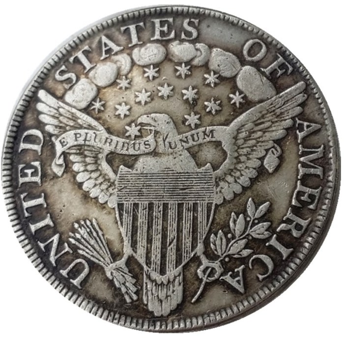 US 1802 Draped Bust Dollar Heraldic Eagle Silver Plated Copy Coins