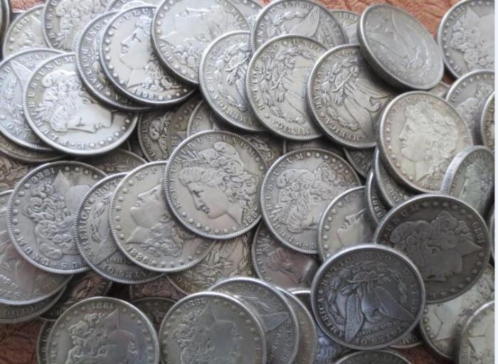 US Customized Weight Any One of Morgan Dollar Silver Plated Copy Coin ( 26.4-26.73 grams )