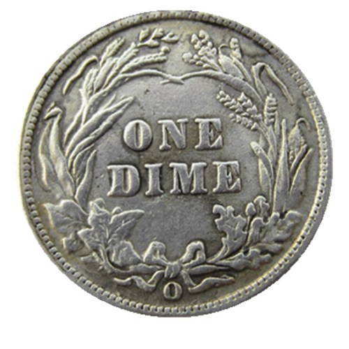 US 1909 P/S/O Barber Dime Silver Plated Copy Coin