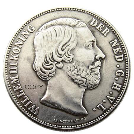 Netherlands,1717 3 Gulden Willem lll Silver Plated Copy Coin(38mm)