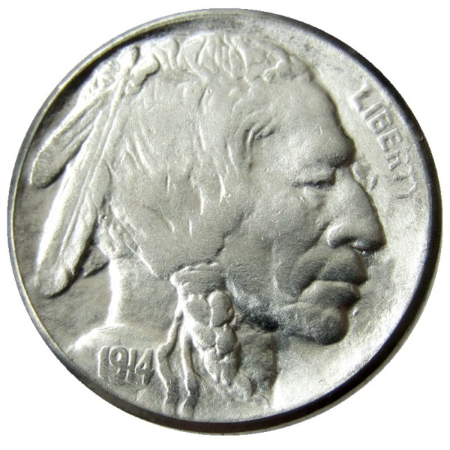 US 1914P-S-D Buffalo Nickel Five Cents Copy Coin