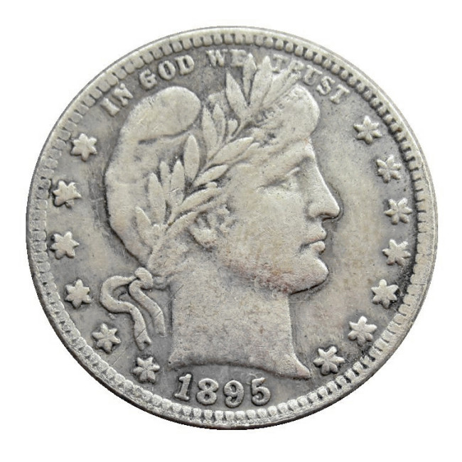 US 1895 P/S/O Barber Quarter Dollar Silver Plated Coins COPY