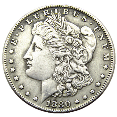 US 1880CC Morgan Dollar Silver Plated Copy Coin