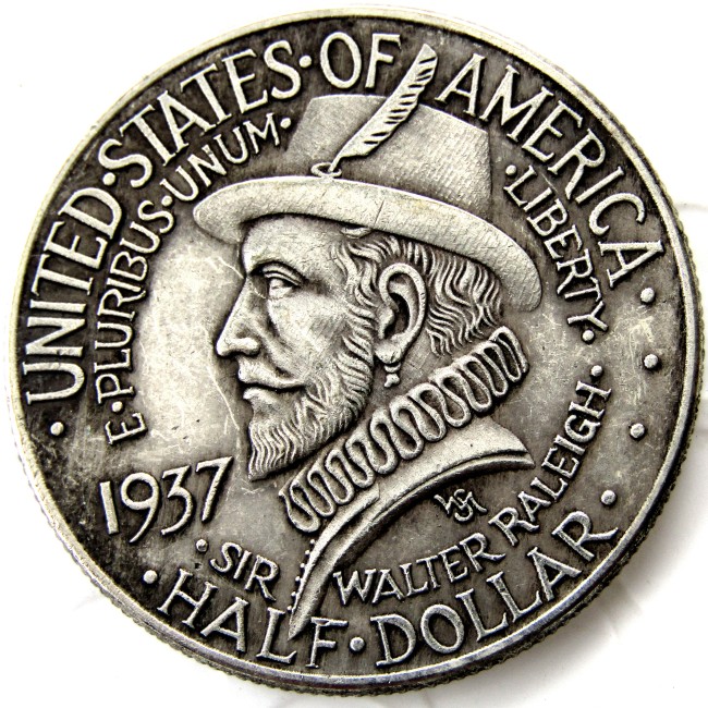 US 1937 Roanoke Commemorative Half Dollars Silver Plated Copy Coins