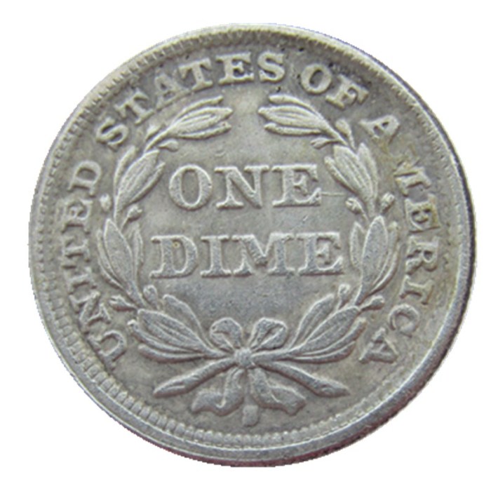 US 1843 P/S Liberty Seated Dime Silver Plated Copy Coin