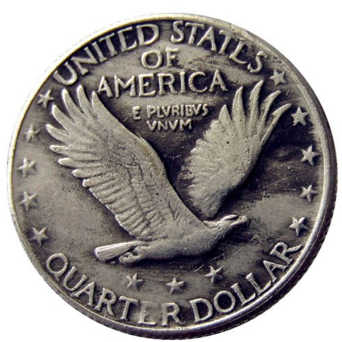 US 1919 Standing Liberty Quarter Dollar Silver Plated Copy Coin