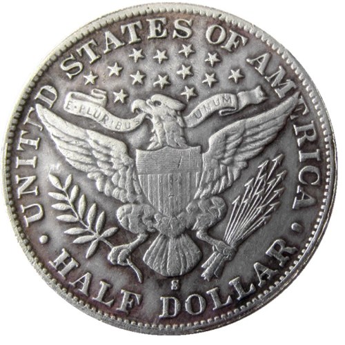 US 1895 P-S-O Barber Half Dollar Silver Plated Copy Coins