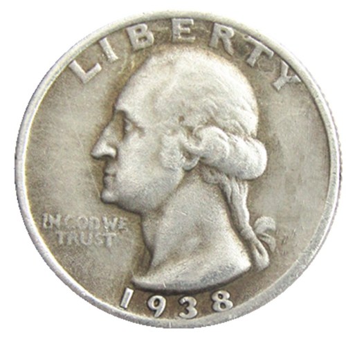 US Coins 1938P/S Washington Quarter Dollar Silver Plated Copy Coin
