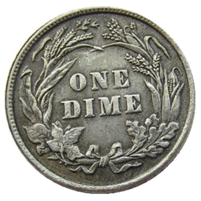 US 1895 P/S/O Barber Dime Silver Plated Copy Coin