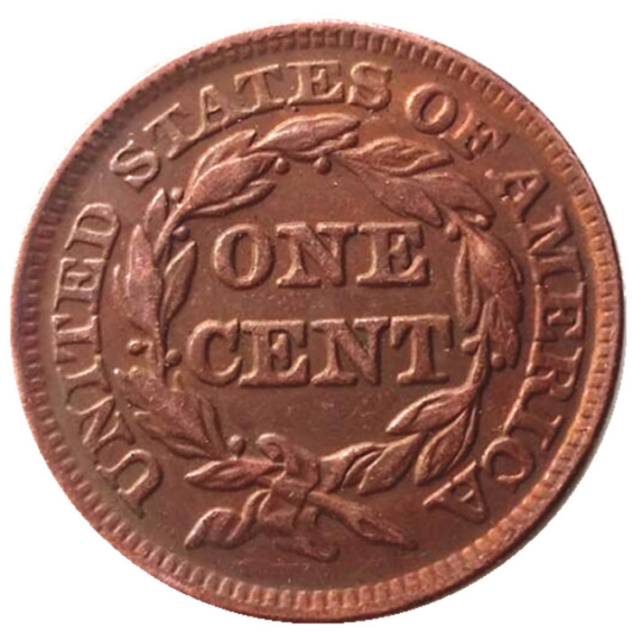 US Coins 1852 Braided Hair Large Cents 100% Copper Coins