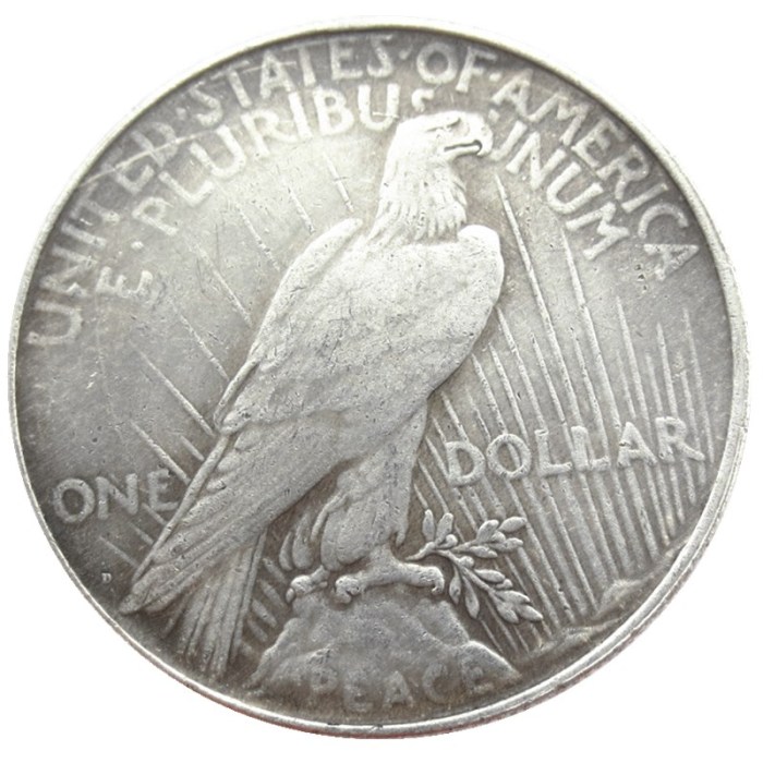 US 1923D Peace Dollar Silver Plated Copy Coin