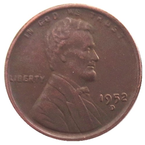 US 1952P-S-D Lincoln Penny Cent 100% Copper Copy Coin