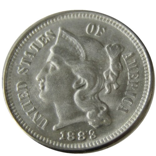 US 1883 Three Cents Nickel Copy Coin
