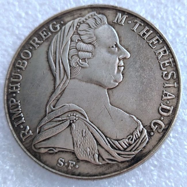 Austria 1780  1 Thaler - Maria Theresia Diameter 40MM.Silver-Plated Coins COPY