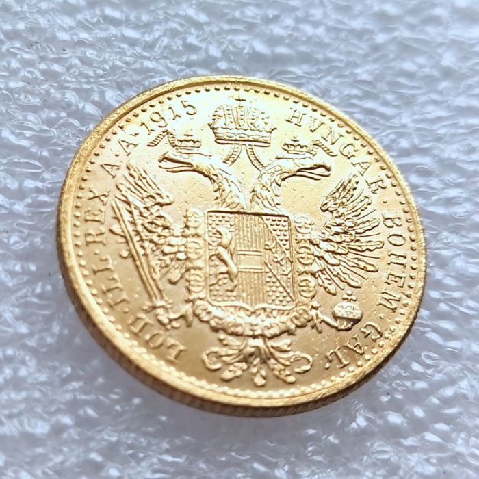 Austria 1 Ducat - Franz Joseph I 1874 - 1915 Diameter 20MM Brass Gold-Plated Coins COPY