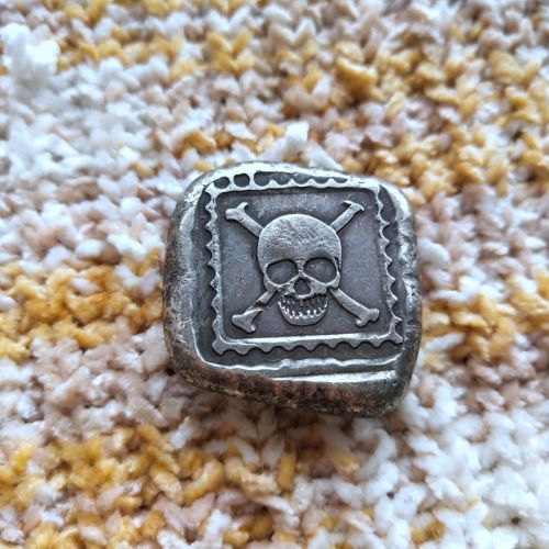 B(03) Hobo Skull 1OZ Bar Silver Plated Copy Bar