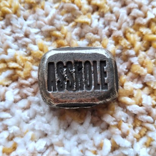 B(12) Hobo Skull 1OZ Bar ASSHOLE Silver Plated Copy Bar