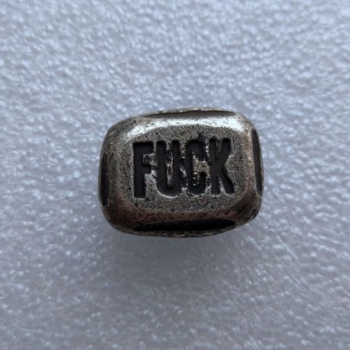 B(08) Hobo Skull 1OZ Bar FUCK Silver Plated Copy Bar