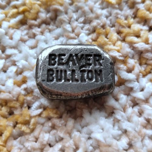 B(13) Hobo Skull 1OZ Bar BEAVER BULLION Silver Plated Copy Bar