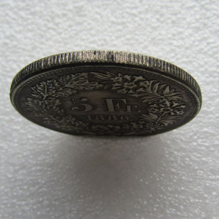 1873 Switzerland 5 Francs Silver Plated Copy Coin(37mm)