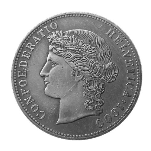 1900 Switzerland 5 Francs Silver Plated Copy Coin(37mm)