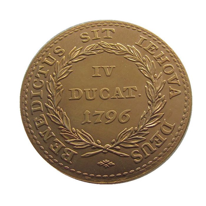 1796 Switzerland 4 Ducat Gold Plated Copy Coin