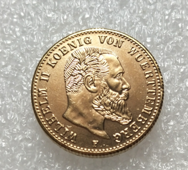 Germany 20 mark - Wilhelm ll 1913 Gold Plated Copy Coin