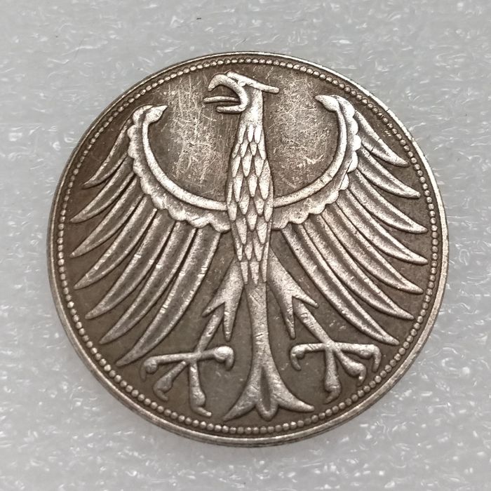 DE(55) Germany 5 Deutsche Mark 1951 Silver Plated Copy Coins