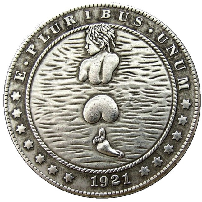 HOBO US Morgan Silver Plated Dollar skull zombie skeleton Copy Coin Type51