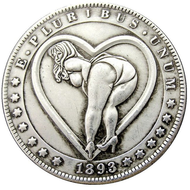 HOBO US Morgan Silver Plated Dollar skull zombie skeleton Copy Coin Type49