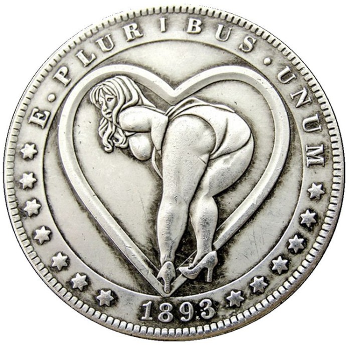 HOBO US Morgan Silver Plated Dollar skull zombie skeleton Copy Coin Type49