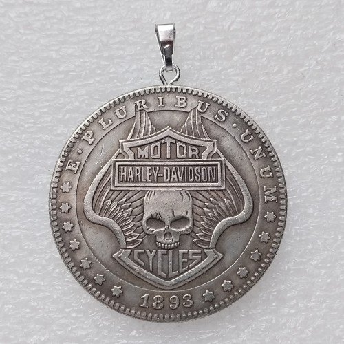 100pcs/lot HB(150)Pendant US Hobo Morgan Dollar skull Silver Plated Copy Coin
