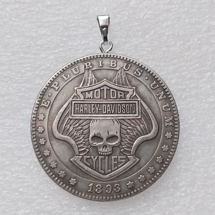 100pcs/lot HB(150)Pendant US Hobo Morgan Dollar skull Silver Plated Copy Coin