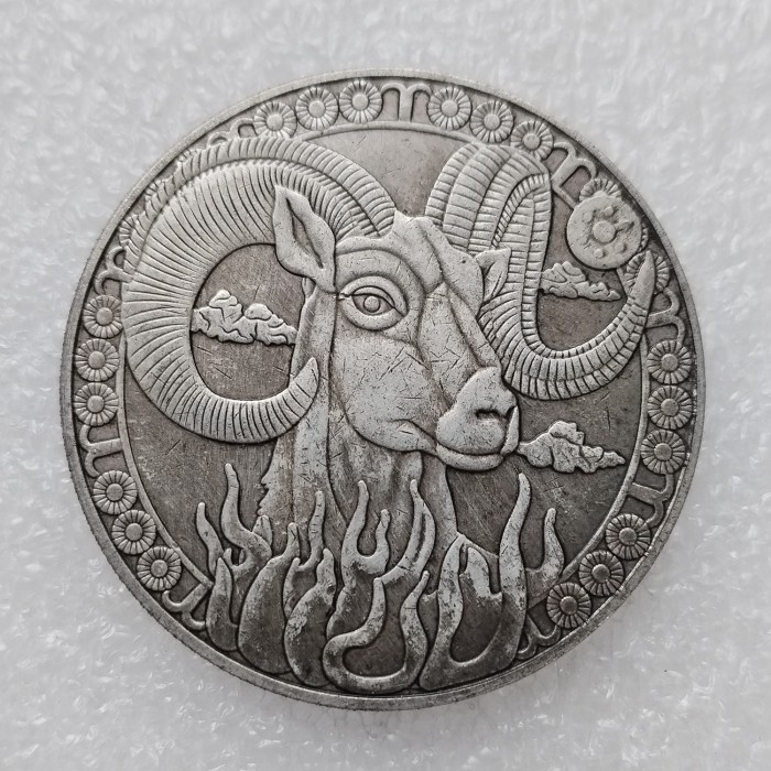 HB(220)HOBO US Morgan Silver Plated Dollar skull zombie skeleton Copy Coin