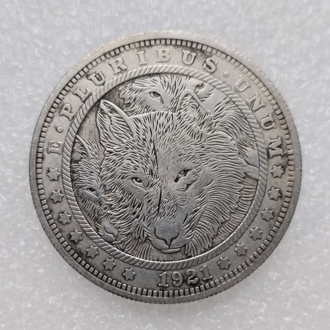HB(209)HOBO US Morgan Silver Plated Dollar skull zombie skeleton Copy Coin