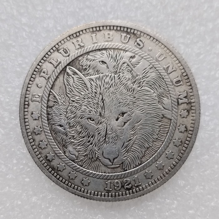 HB(209)HOBO US Morgan Silver Plated Dollar skull zombie skeleton Copy Coin