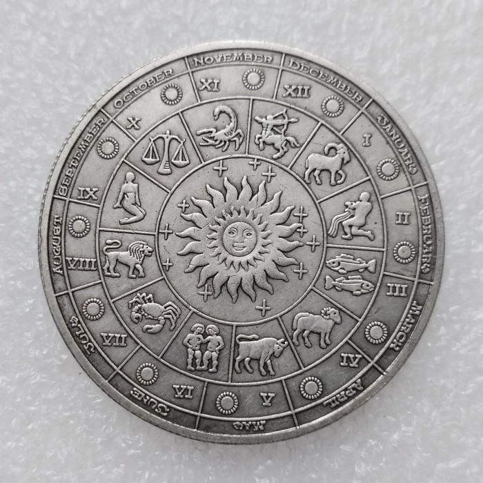HB(220)HOBO US Morgan Silver Plated Dollar skull zombie skeleton Copy Coin