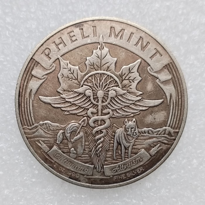 HB(245)HOBO US Morgan Silver Plated Dollar skull zombie skeleton Copy Coin