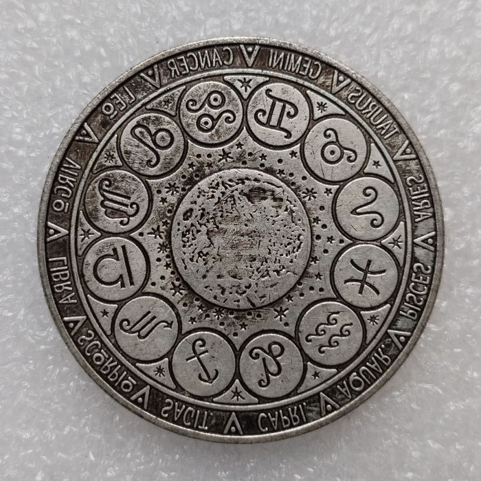 HB(257)HOBO US Morgan Silver Plated Dollar skull zombie skeleton Copy Coin