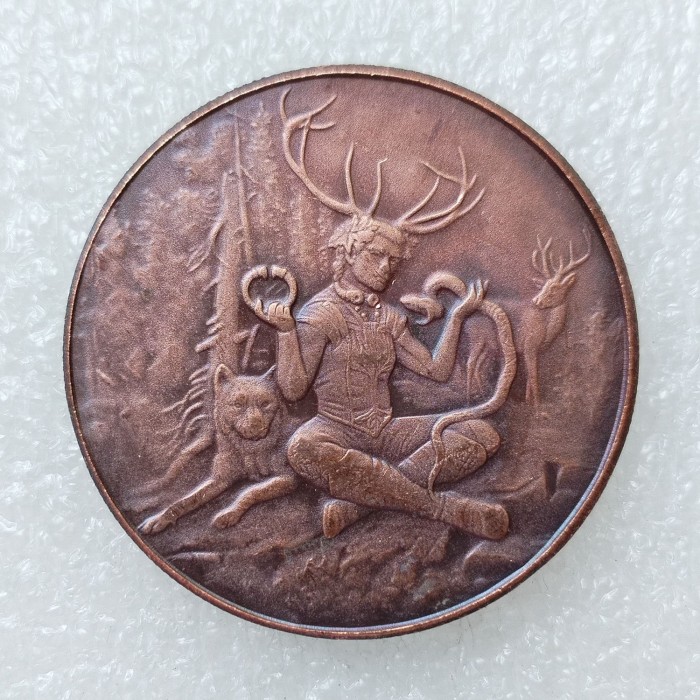 HB(289)HOBO US Morgan Dollar skull zombie skeleton 100% Copper Copy Coin
