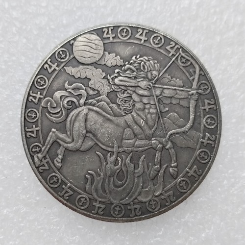 HB(228)HOBO US Morgan Silver Plated Dollar skull zombie skeleton Copy Coin