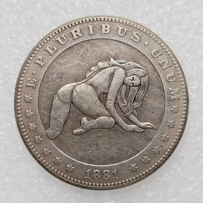 HB(263)HOBO US Morgan Silver Plated Dollar skull zombie skeleton Copy Coin