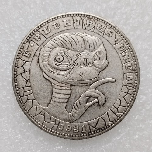 HB(252)HOBO US Morgan Silver Plated Dollar skull zombie skeleton Copy Coin