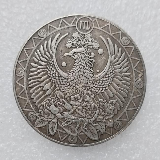 HB(227)HOBO US Morgan Silver Plated Dollar skull zombie skeleton Copy Coin