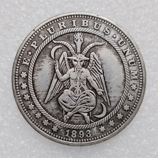 HB(232)HOBO US Morgan Silver Plated Dollar skull zombie skeleton Copy Coin