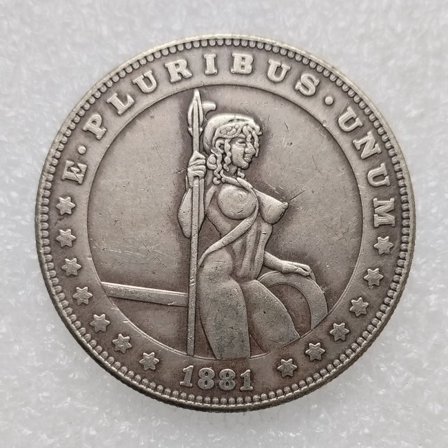 HB(266)HOBO US Morgan Silver Plated Dollar skull zombie skeleton Copy Coin