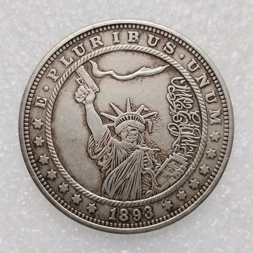 HB(260)HOBO US Morgan Silver Plated Dollar skull zombie skeleton Copy Coin