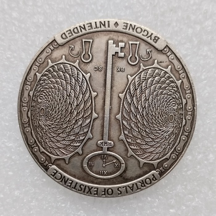 HB(239)HOBO US Morgan Silver Plated Dollar skull zombie skeleton Copy Coin